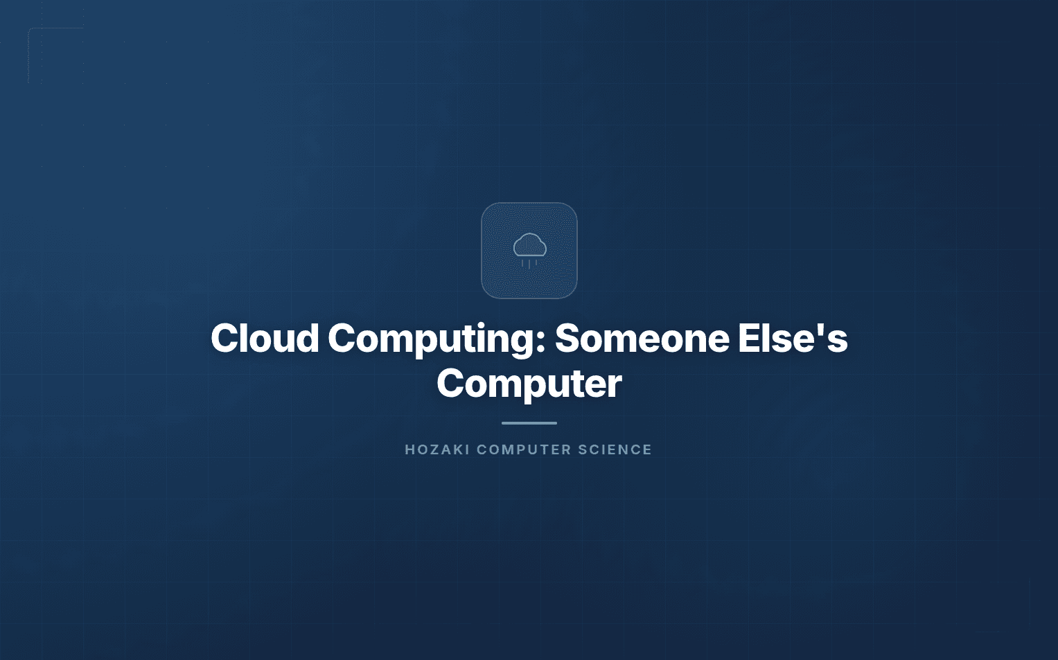 Cloud Computing — AWS, Azure, GCP and Server Infrastructure