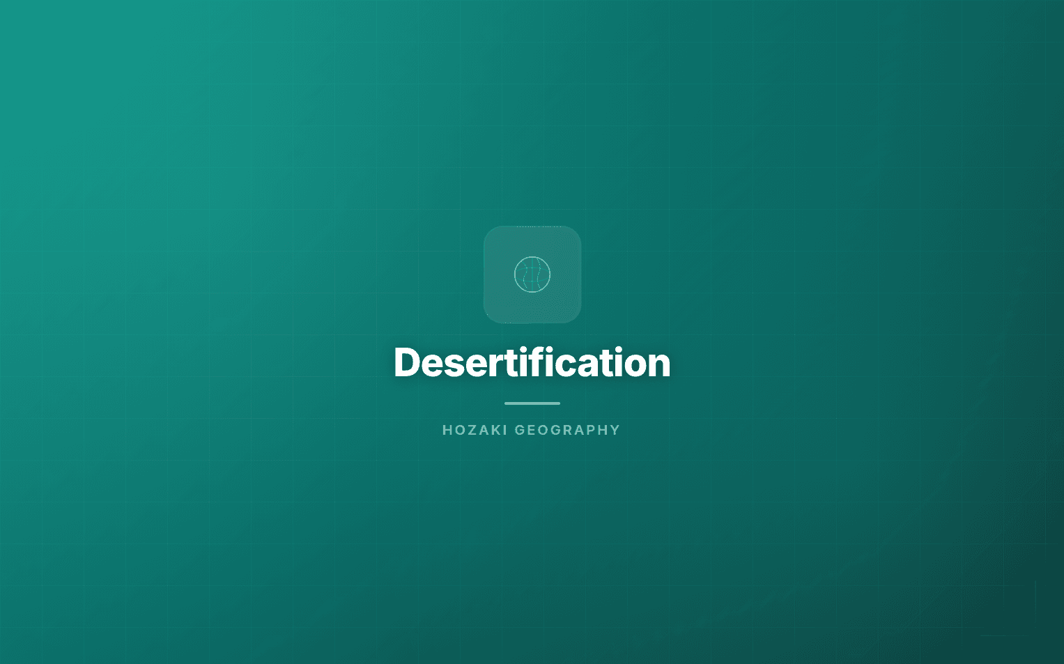 Desertification