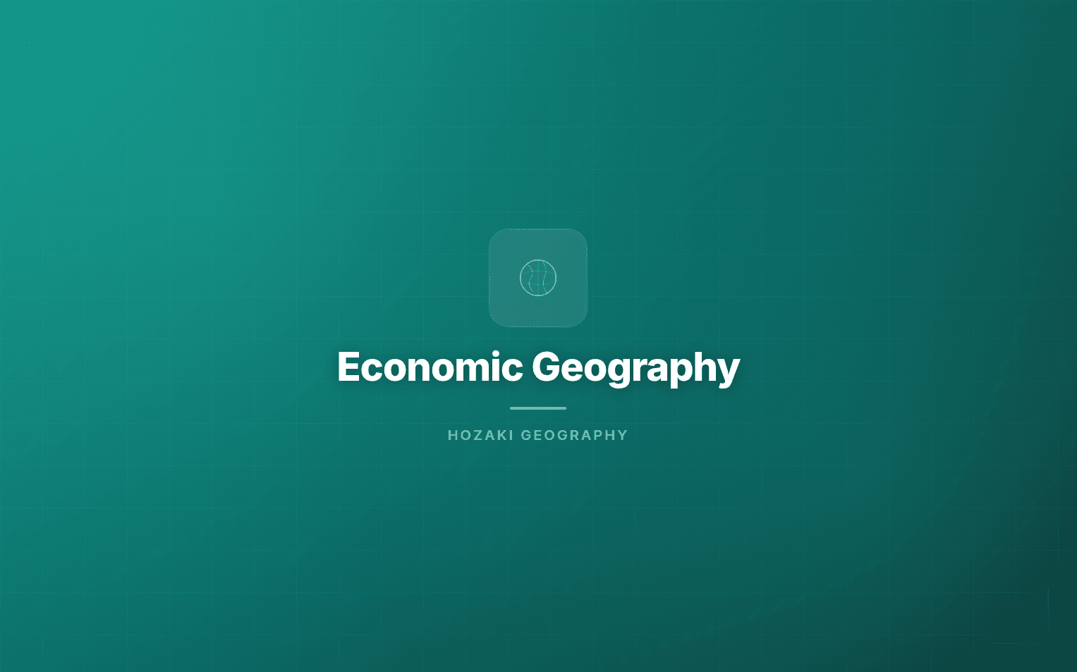 Economic Geography