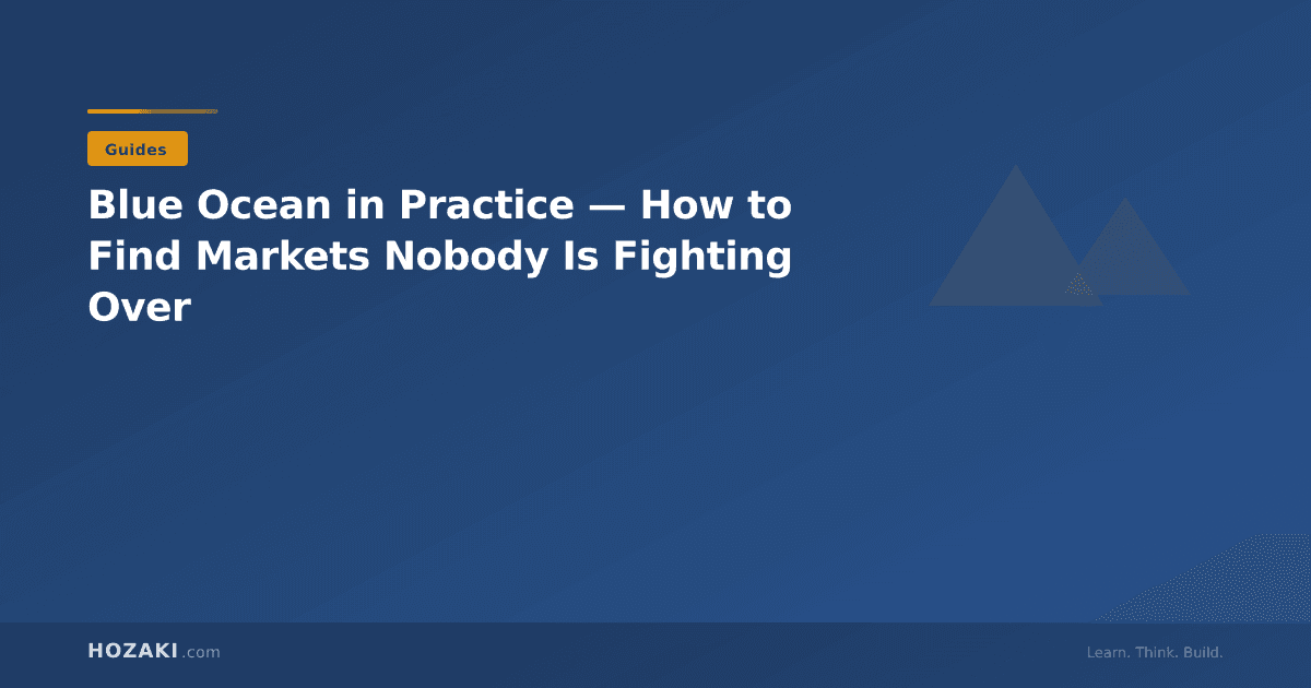 Blue Ocean in Practice — How to Find Markets Nobody Is Fighting Over
