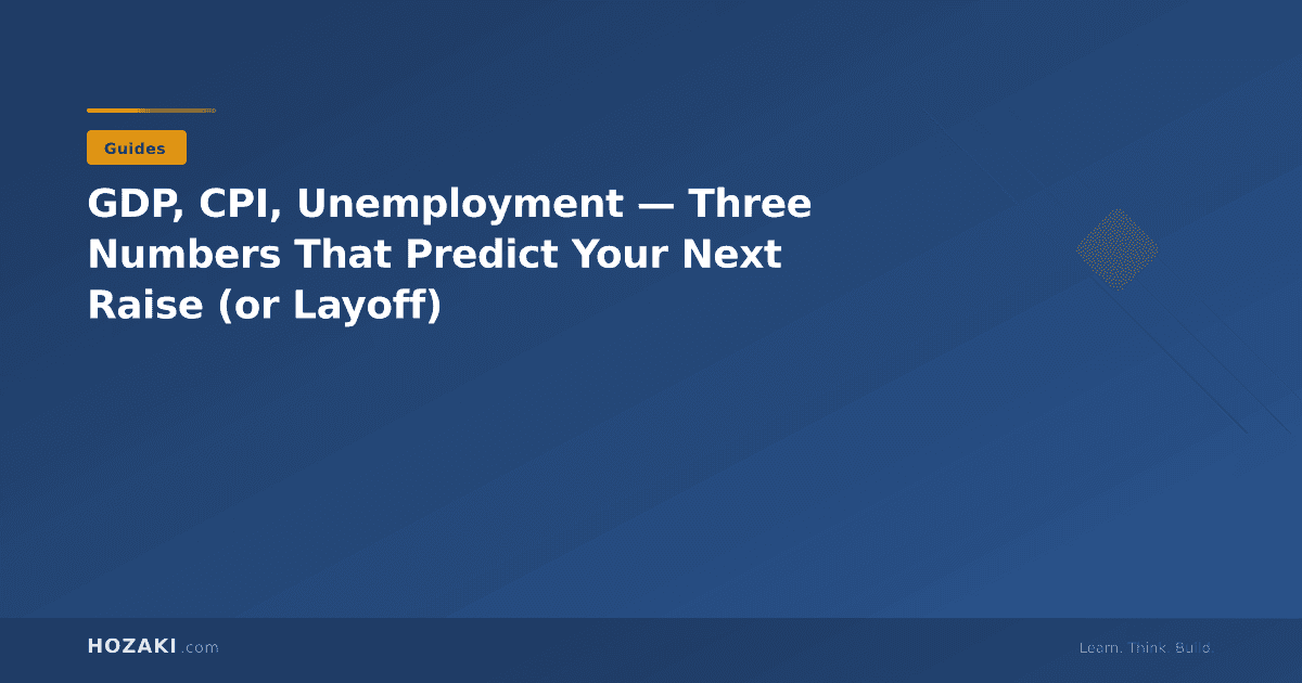 GDP, CPI, Unemployment — Three Numbers That Predict Your Next Raise (or Layoff)