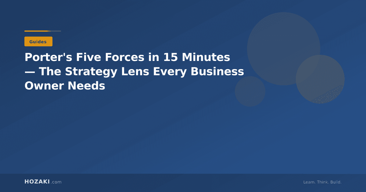 Porter's Five Forces in 15 Minutes — The Strategy Lens Every Business Owner Needs
