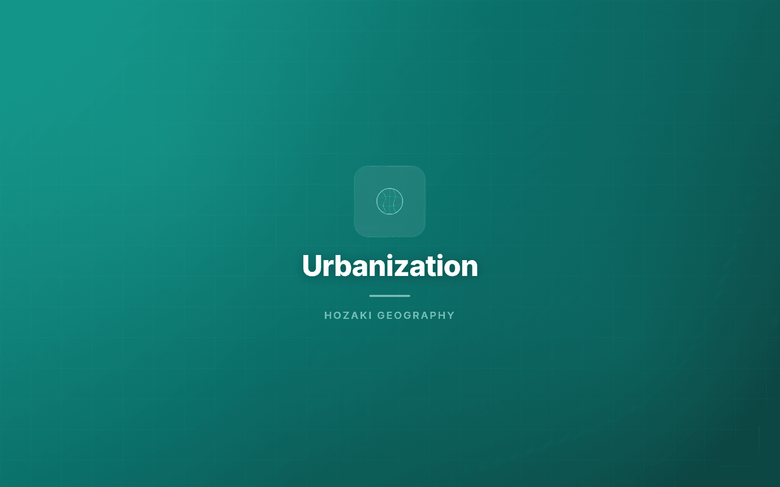 Urbanization